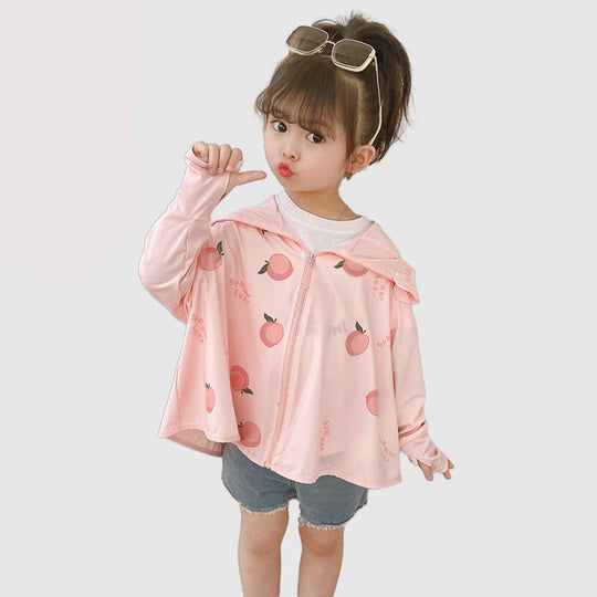 Kinder UV-Schutzjacke mit Kapuze und leichten atmungsaktiven Eigenschaften R&B