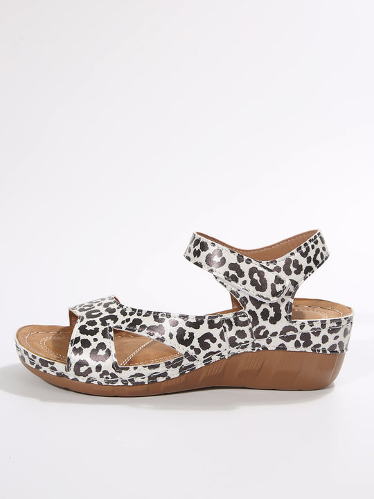 Damen Komfortable Riemensandalen mit verstellbaren Klettverschlüssen und anatomischem Fußbett R&B