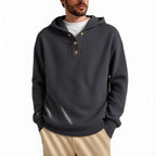 Herren Kapuzenpullover mit strukturiertem Zopfmuster R&B