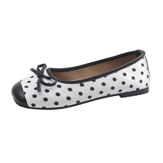 Damen Ballerinas mit verspieltem Punktedesign und zierlichem Schleifenakzent R&B
