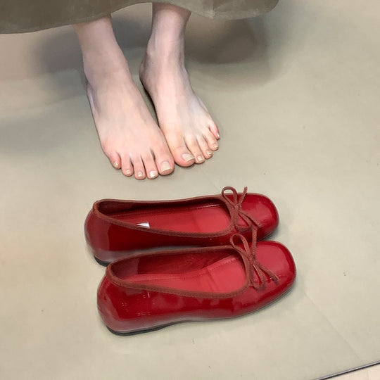 Damen Ballerinas mit dekorativer Schleifenverzierung und bequemer Sohle R&B