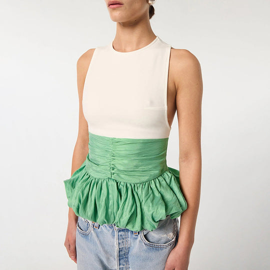 Damen Trendiges Rüschen-Top mit figurformendem Design R&B