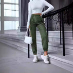 Damen Freizeit-Cargo-Hose mit elastischem Bund und praktischen Taschen R&B