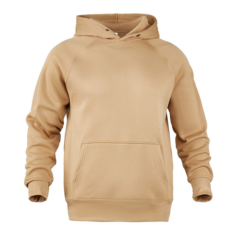 Unisex nan weicher Baumwollfleece Kapuzenpullover mit Kängurutasche und Raglanärmeln R&B