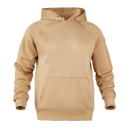 Unisex nan weicher Baumwollfleece Kapuzenpullover mit Kängurutasche und Raglanärmeln R&B