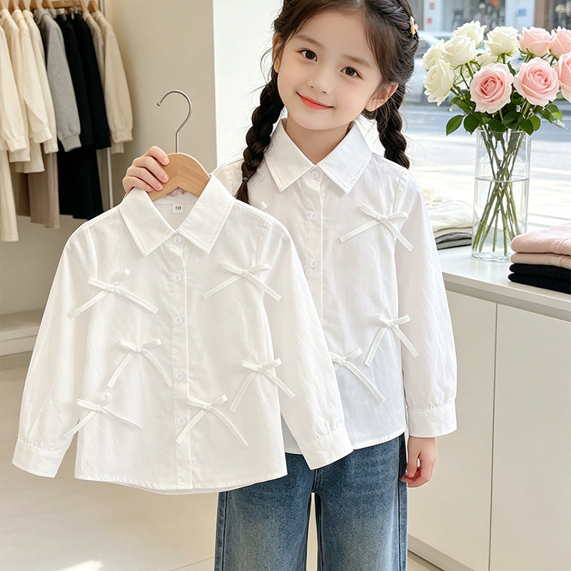 Mädchen Bluse mit liR&Bevollen Schleifendetails R&B