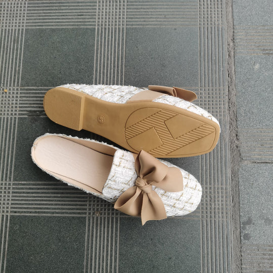 Damen Elegante und bequeme Slipper mit Perlenapplikation R&B