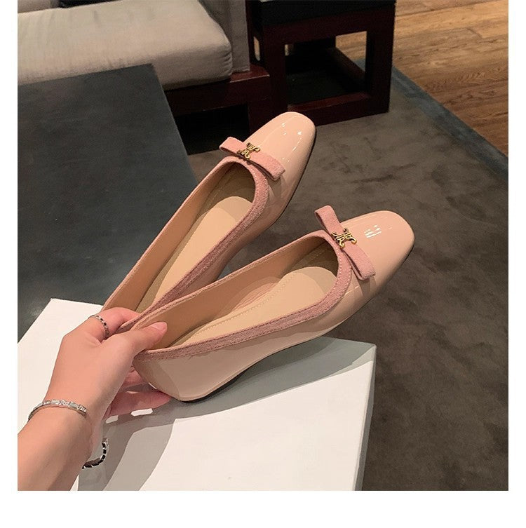 Damen elegante Ballerinas mit modischer Schleifenverzierung R&B