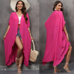 Damen luftiger Strandkimono aus fließender Viskose R&B
