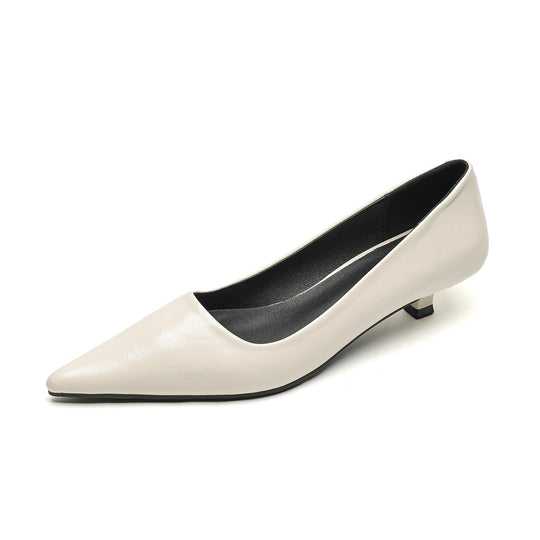 Damen elegante Slipper mit spitzem Zehenbereich und komfortablem Blockabsatz R&B