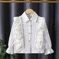 Mädchen Bluse mit Rüschendetails und eleganten Puffärmeln R&B