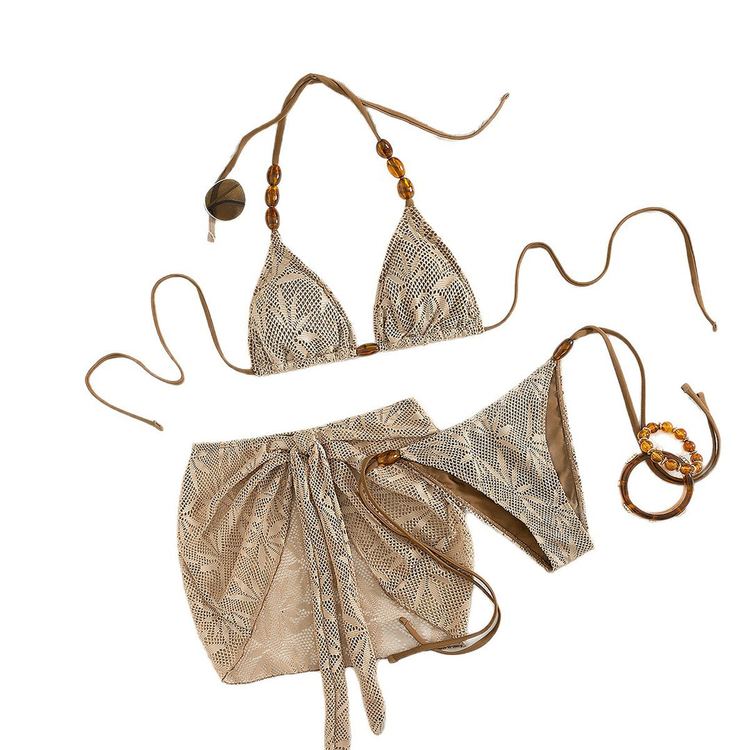 Damen Bikiniset mit raffiniertem Häkelmuster R&B