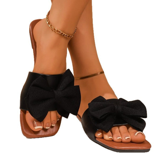 Damen elegante Flats mit voluminöser Schleifen-Applikation R&B
