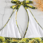 Damen Einteiler Badeanzug mit floralem Kaktusdesign R&B