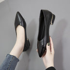 Damen elegante Spitze Ballerinas mit modischem Absatz