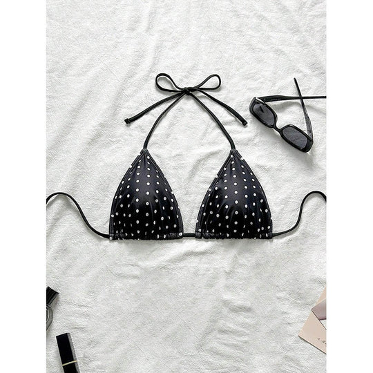 Damen Triangel-Bikini-Oberteil mit verspieltem Punkten-Design R&B
