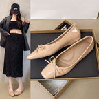 Damen Elegante Ballerinas mit Schleifen-Detail