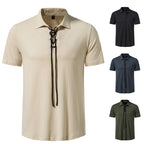 Herren Polo-Shirt mit einzigartigem Schnürdesign