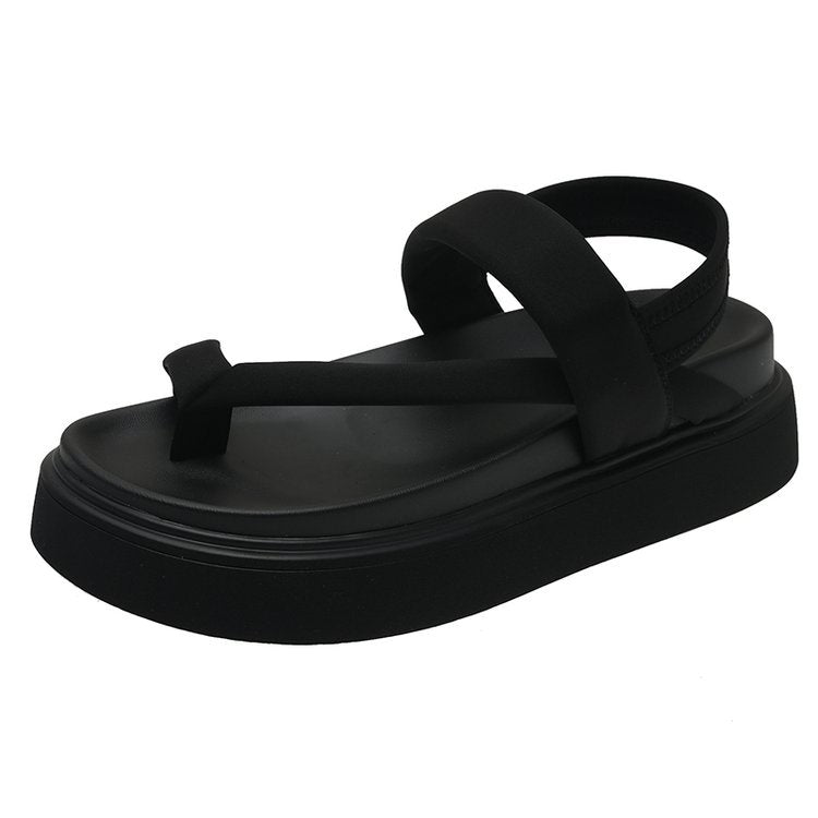 Damen komfortable Sandalen mit doppellagigem Riemendesign und rutschfester Sohle R&B