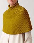 Damen Strickcape mit hochgeschlossenem Kragen