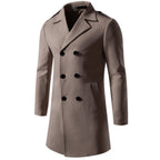 Herren klassischer Trenchcoat mit doppelter Knopfreihe und stylischen Details