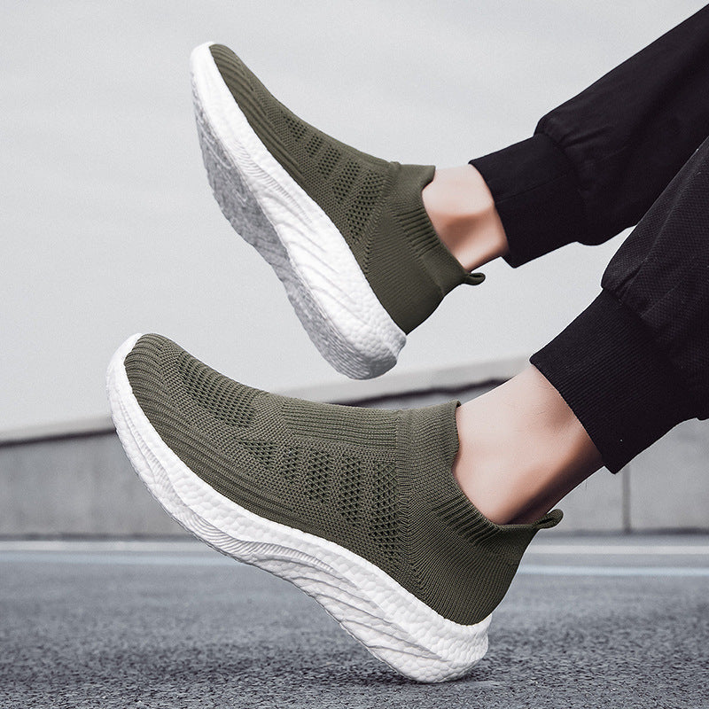 Damen Elastic Slip-On Sneakers mit atmungsaktivem Obermaterial