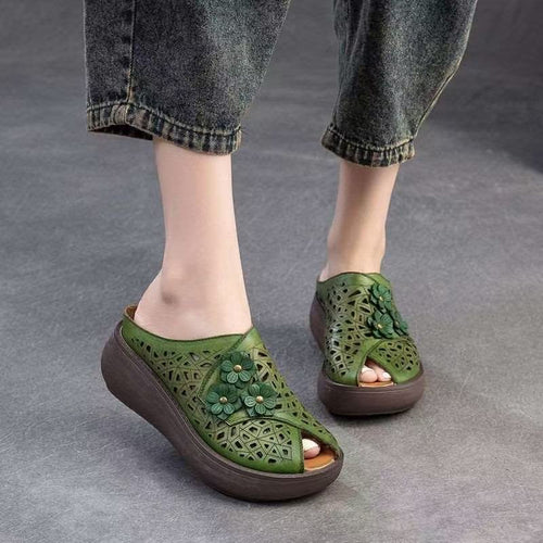 Damen Modische Clogs mit floraler Applikation und atmungsaktivem Design R&B