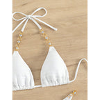 Damen Triangel-Bikini mit elegantem Schmuckdetail R&B