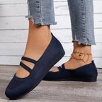 Damen Bequeme und luftige Ballerinas mit verstellbaren Riemen R&B