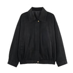 Damen Oversized Jacke aus hochwertigem Kunstleder R&B