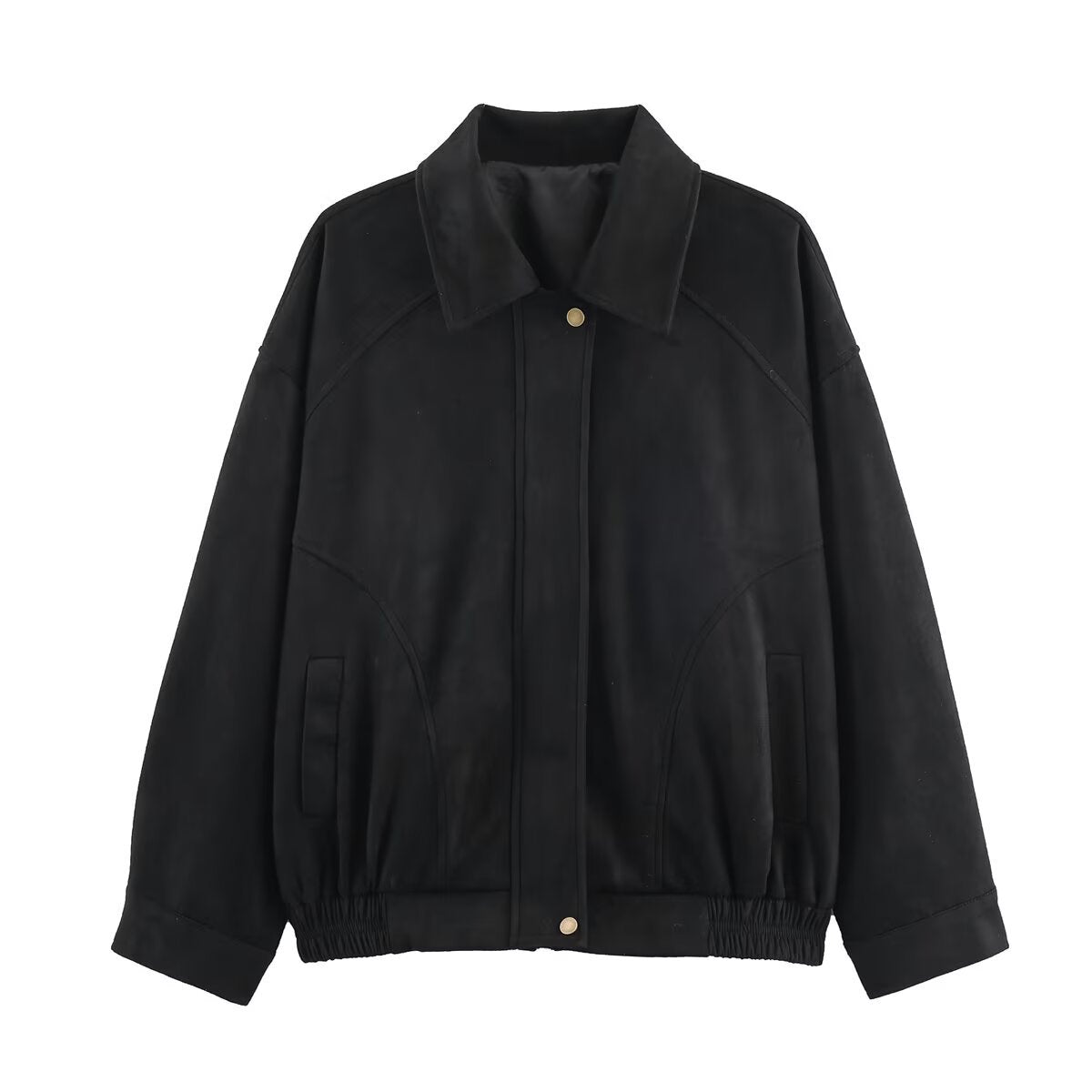 Damen Oversized Jacke aus hochwertigem Kunstleder R&B