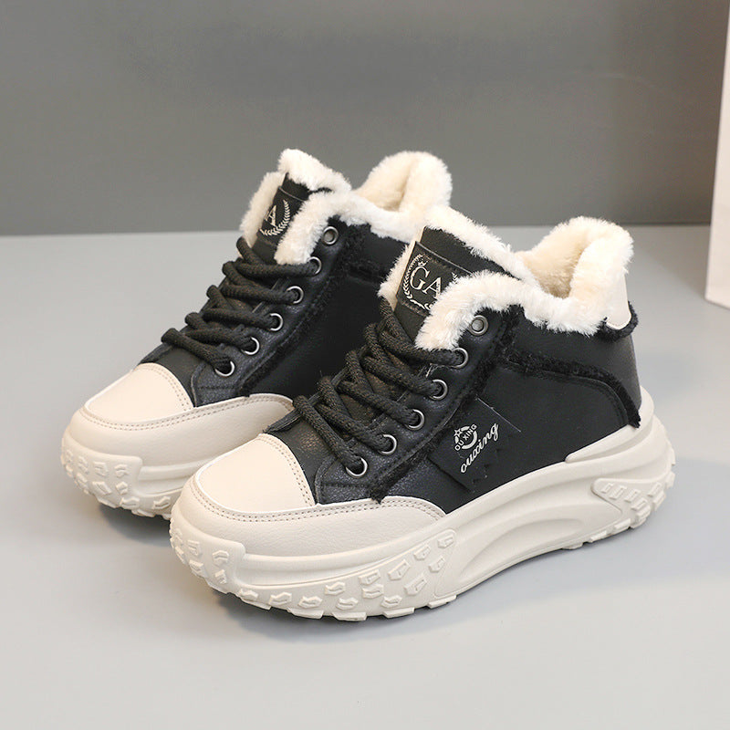 Damen High-Top Winter Sneakers mit flauschigem Innenfutter und rutschfester Sohle R&B