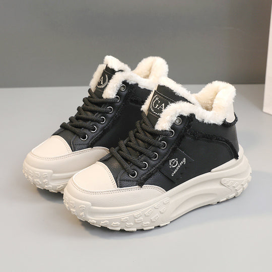 Damen High-Top Winter Sneakers mit flauschigem Innenfutter und rutschfester Sohle R&B