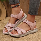 Damen Sportliche Sandalen mit elastischen Riemen R&B
