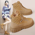 Damen Winterliche High-Top Boots mit kuscheligem Innenfutter und rutschfester Sohle R&B