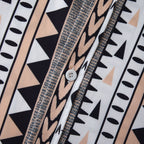 Herren Langarmhemd mit trendigem Geometrie-Design