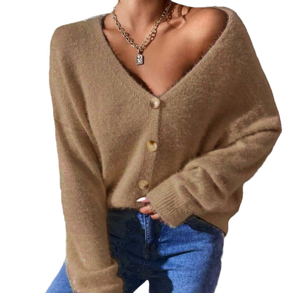 Damen Strickcardigan kuschelig mit dekorativen Knöpfen
