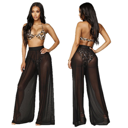 Damen Weit geschnittene Sommerhose mit elastischem Bund und passendem Crop-Top R&B