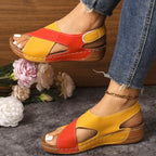 Damen Komfortable Wedge-Sandalen mit verstellbaren Riemen R&B