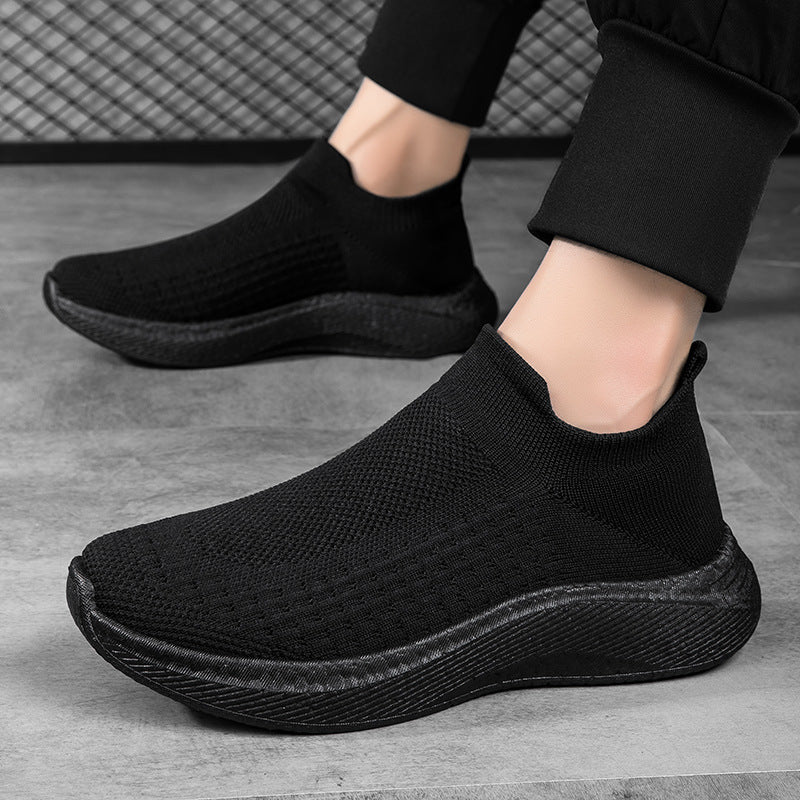 Herren nan nahtloser Strick-Schlupfschuh mit ergonomischer Zwischensohle und Fersenlasche R&B