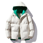 Damen isolierte Winterjacke mit künstlerischem Print und verstellbarem Kapuzensystem