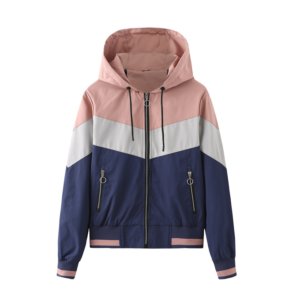 Damen sportliche Windbreaker-Jacke mit praktischen Reißverschlusstaschen R&B