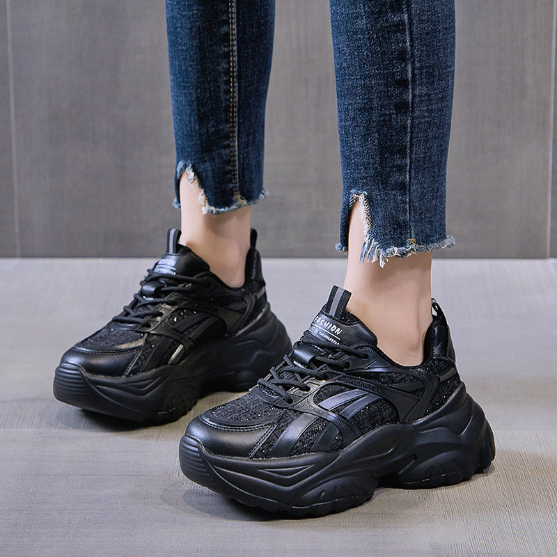 Damen Chunky Sneakers mit atmungsaktiver Mesh-Konstruktion und robustem Sohlenprofil R&B