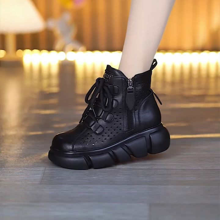 Damen Sportliche High-Top Sneakers mit atmungsaktiver Mesh-Oberfläche R&B