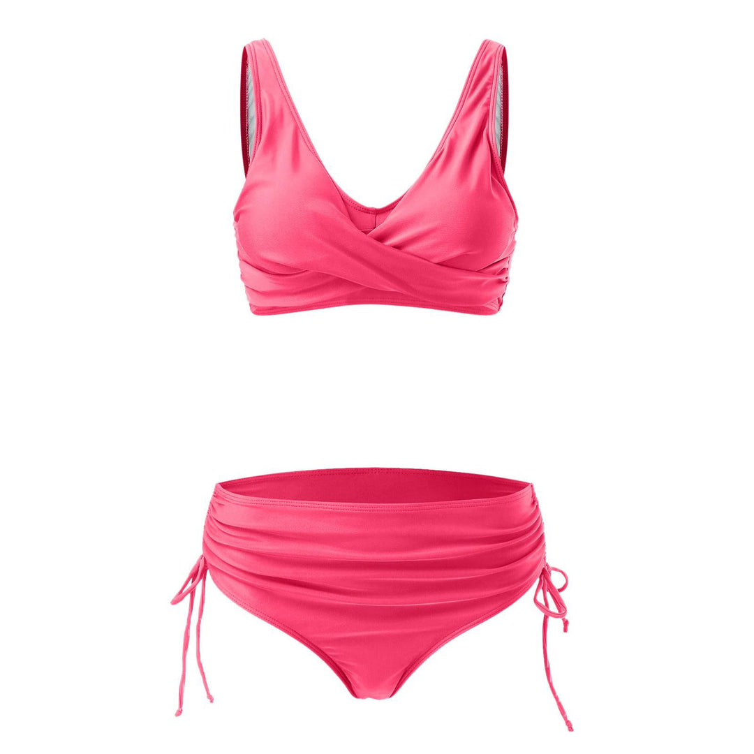 Damen Hochwertiges Wickel-Bikini-Set mit regulierbarem Höschen R&B