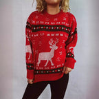 Damen Weihnachtspullover mit festlichem Rentier-Motiv und bequemer Passform R&B