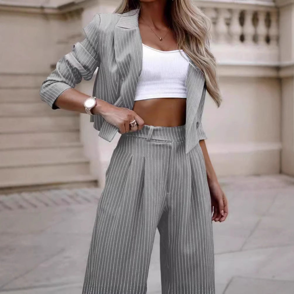 Damen modischer Blazer mit weit geschnittenen Hosen R&B