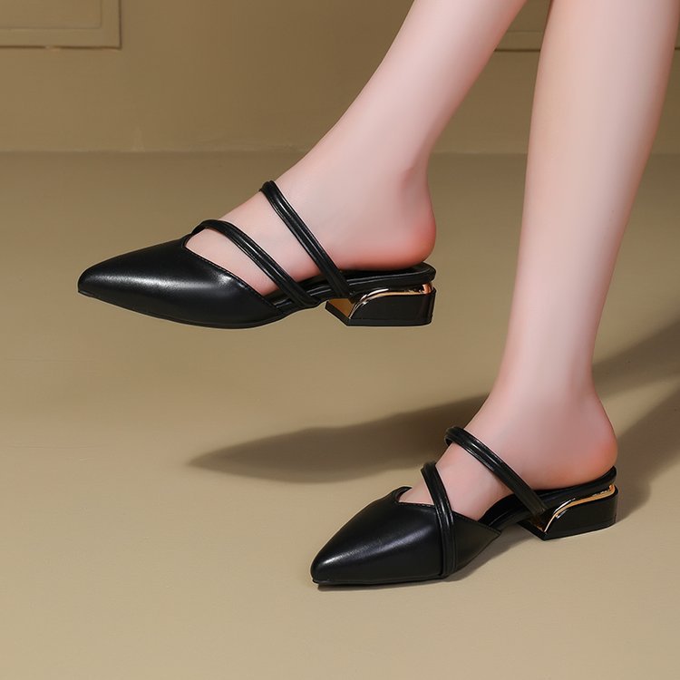 Damen elegante Slingback-Pumps mit geschwungenem Riemendesign