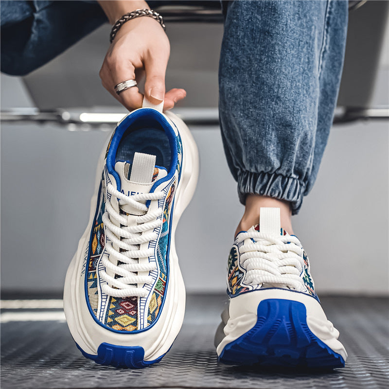 Damen Sportliche und modische Sneakers mit auffälligem Muster R&B