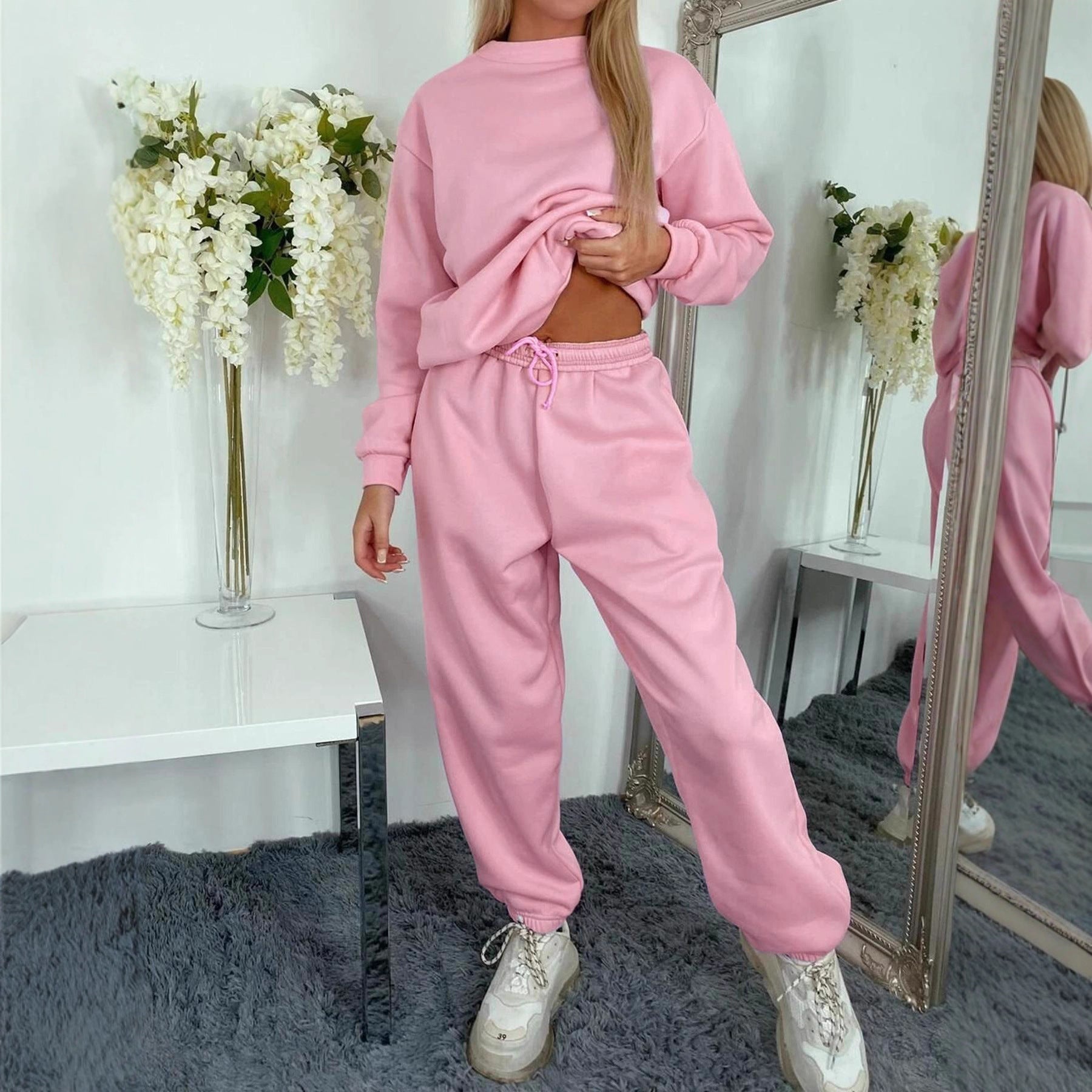 Damen lässiges Sweatshirt und bequeme Jogginghose Set R&B
